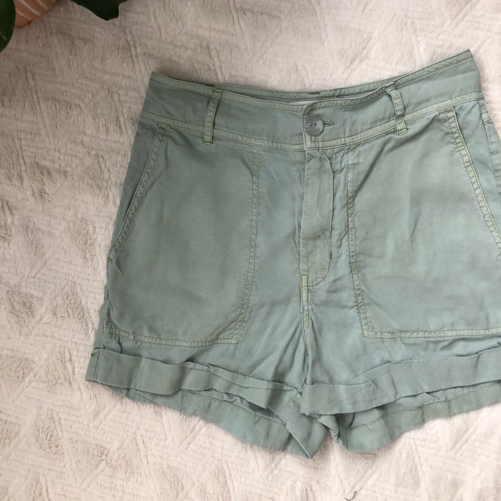 Anthro Cloth & Stone High Rise Green Utility Short - Picture 3 of 6